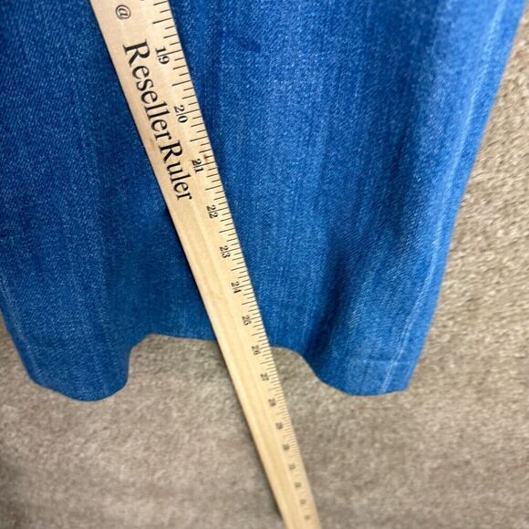 Free People Crop Jeans Womens 2 XS Mid Indigo High Rise Wide Leg Denim Pants - Picture 7 of 13